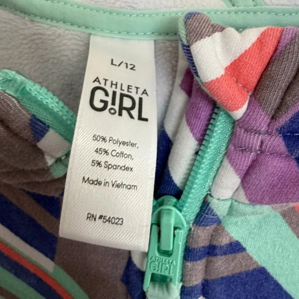 Athleta Girl Multicolor Zip Up Hoodie